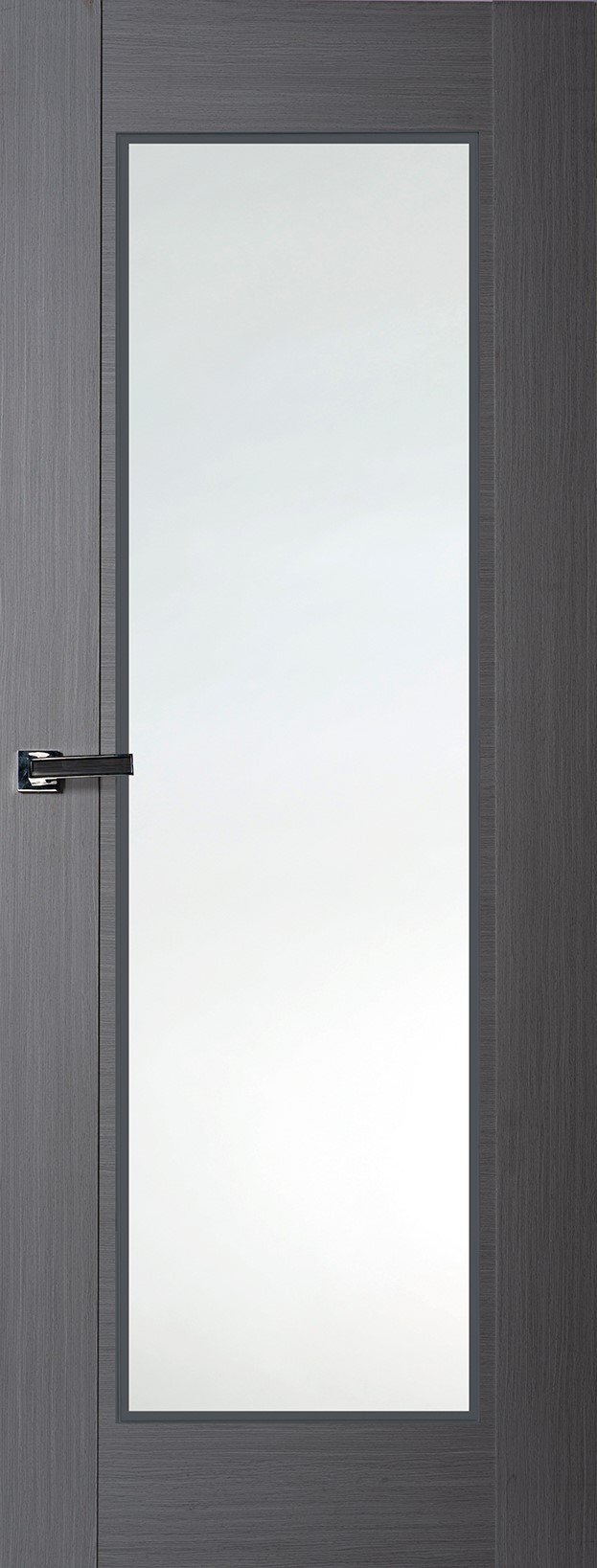 Finewood Zamora Full Light Fully Finished Grey Internal Door Clear Laminated Glass 1981x762x35mm (ILGZAMFLCF26) Price Comparisons | Compare The Build