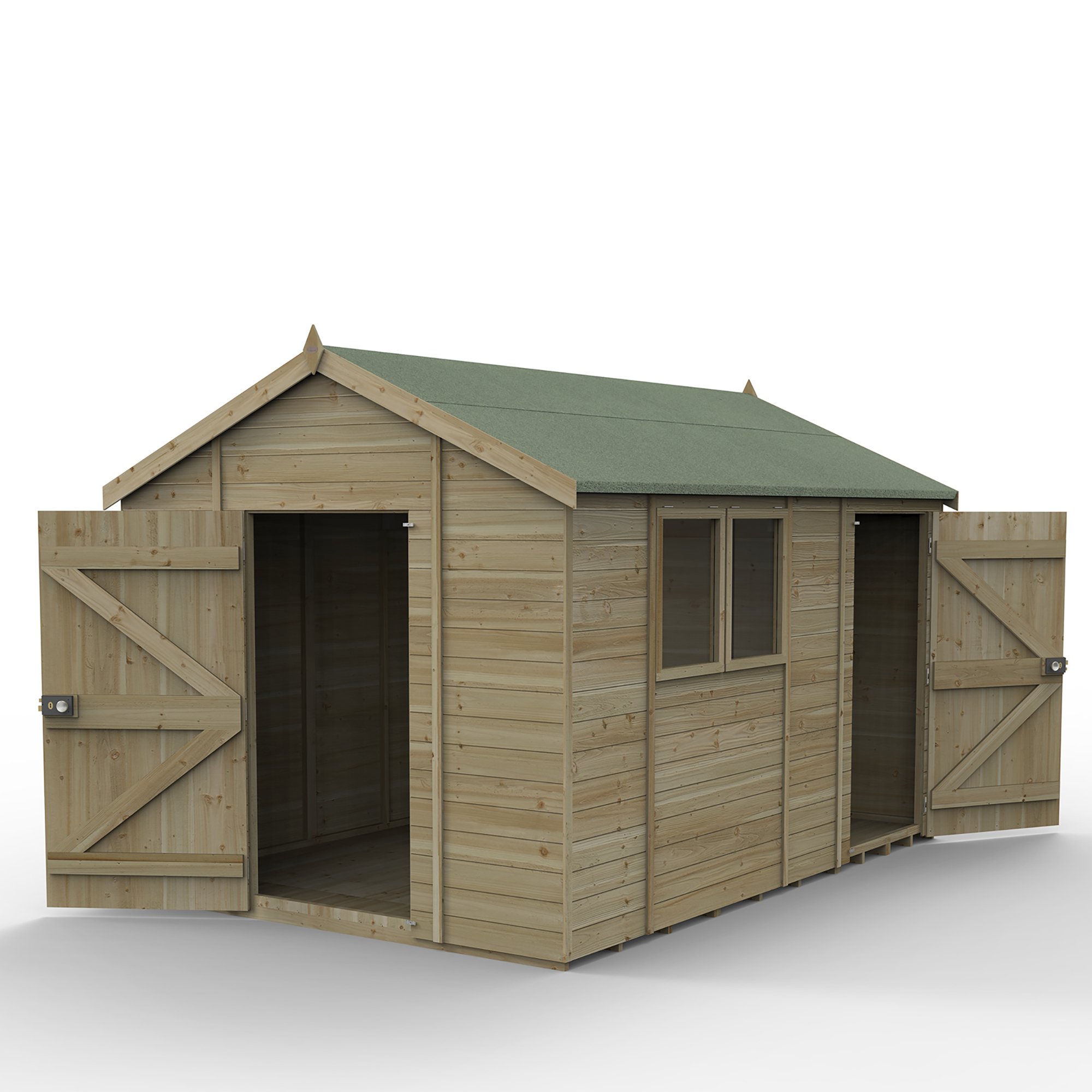 Forest Timberdale 12x8 Apex Shed Combo FSC® certified (Installed) Price Comparisons | Compare The Build