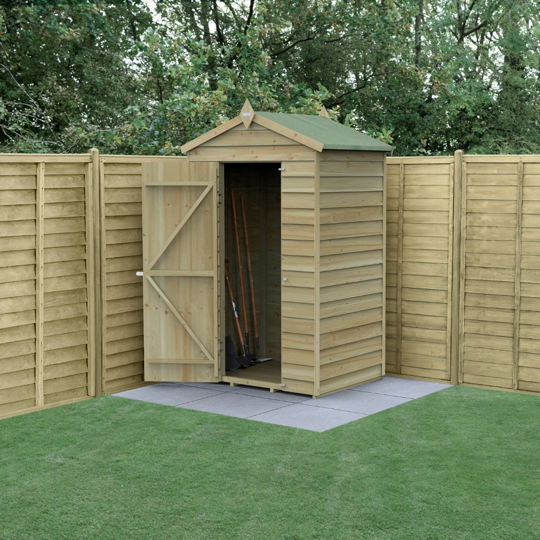 Forest  4x3 4Life Overlap Apex Shed - No Window Price Comparisons | Compare The Build