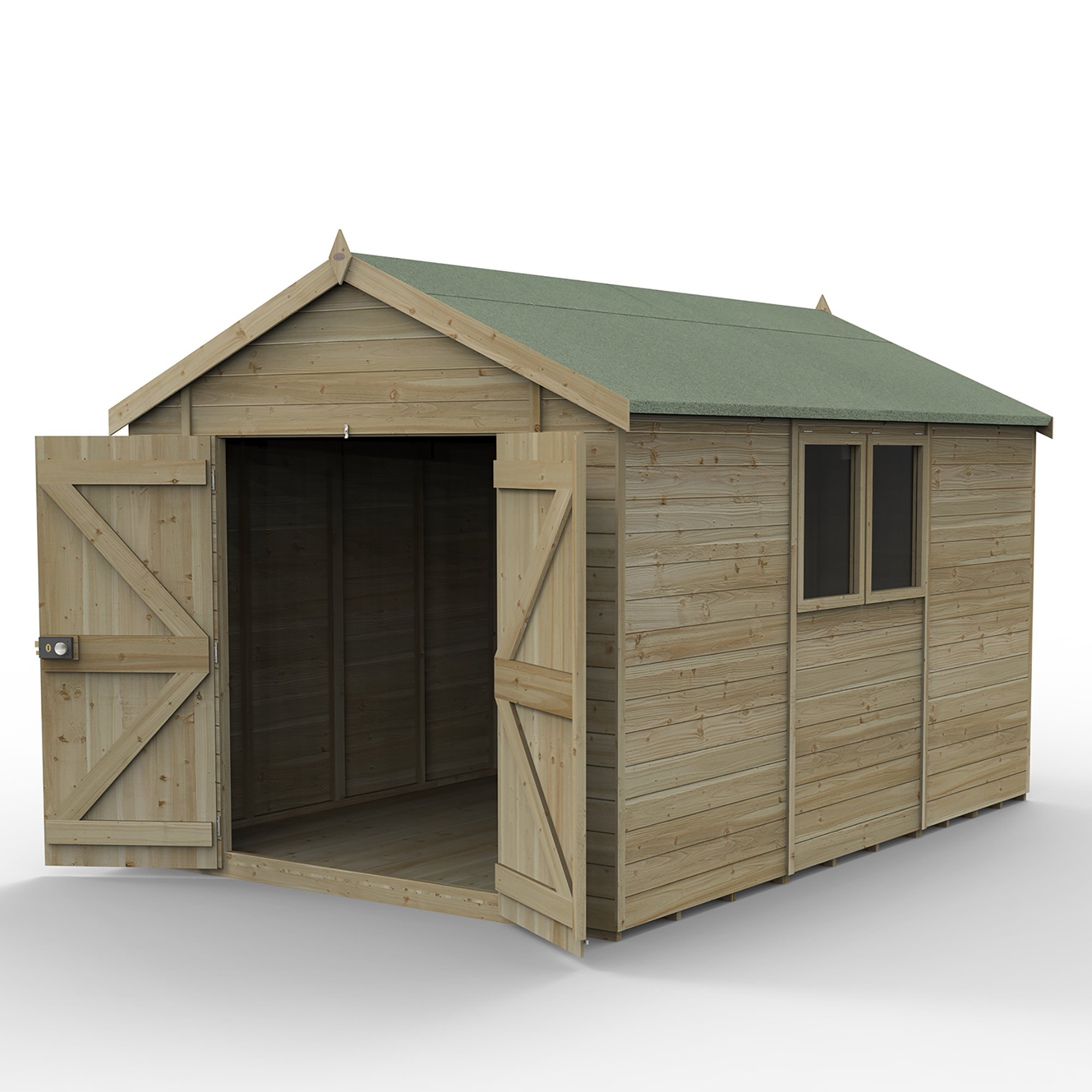 Timberdale 12 X 8  Apex Dble Door Shed FSC® certified (Installed) Price Comparisons | Compare The Build
