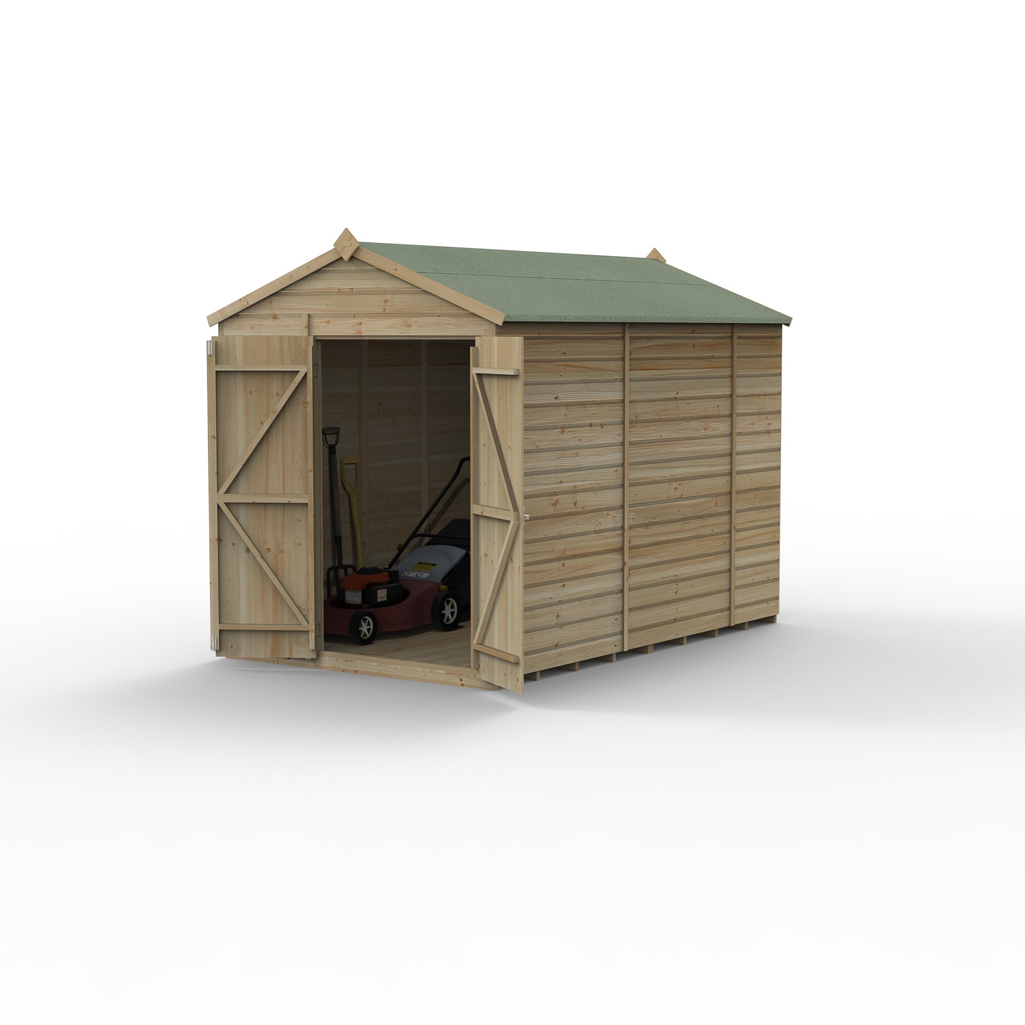 Forest Beckwood 6x10 Apex Shed - No Windows - Double Door (Installed) Price Comparisons | Compare The Build