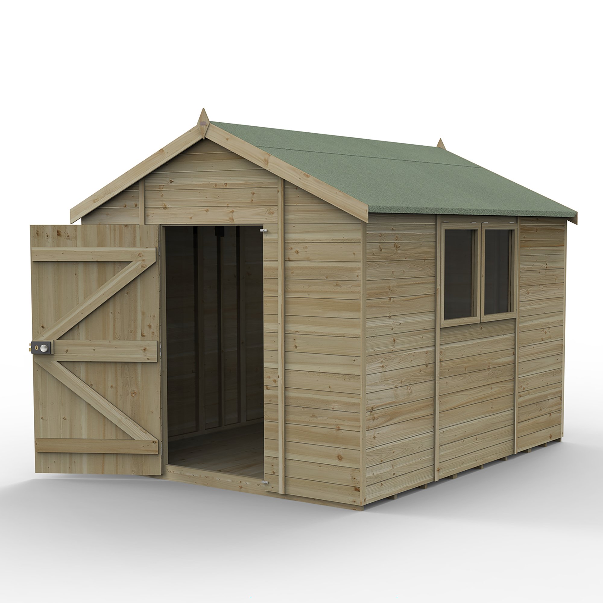 Forest Timberdale 10x8 Apex Shed FSC® certified (Installed) Price Comparisons | Compare The Build