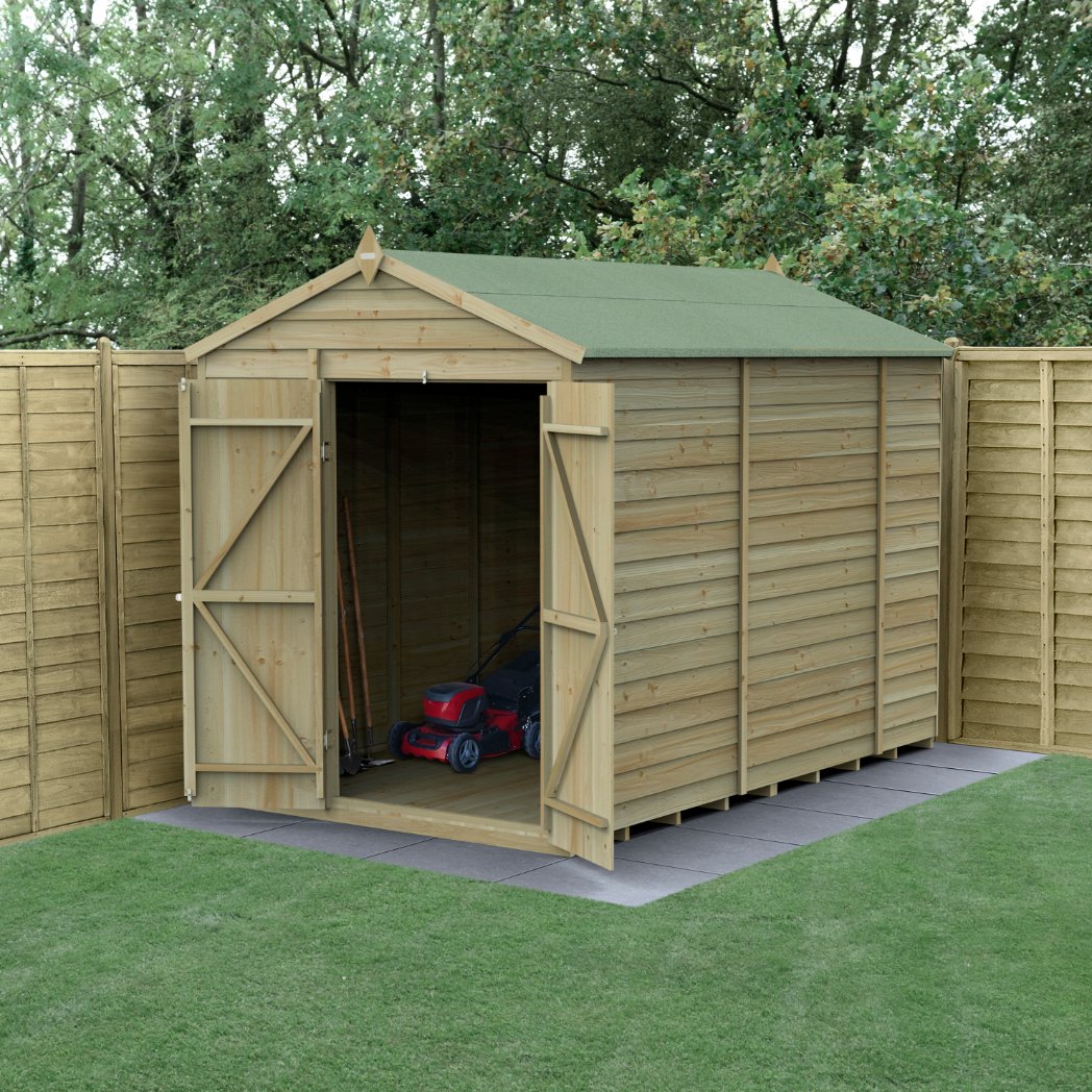 Forest 6x10 4Life Overlap Apex Shed - No Window - Double Door (Installed) | Compare The Build