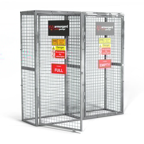 Armorgard Gorilla Gas Cage GGC33 double compartment modular gas cage 1815x570x1835mm (GGC33) Price Comparisons | Compare The Build