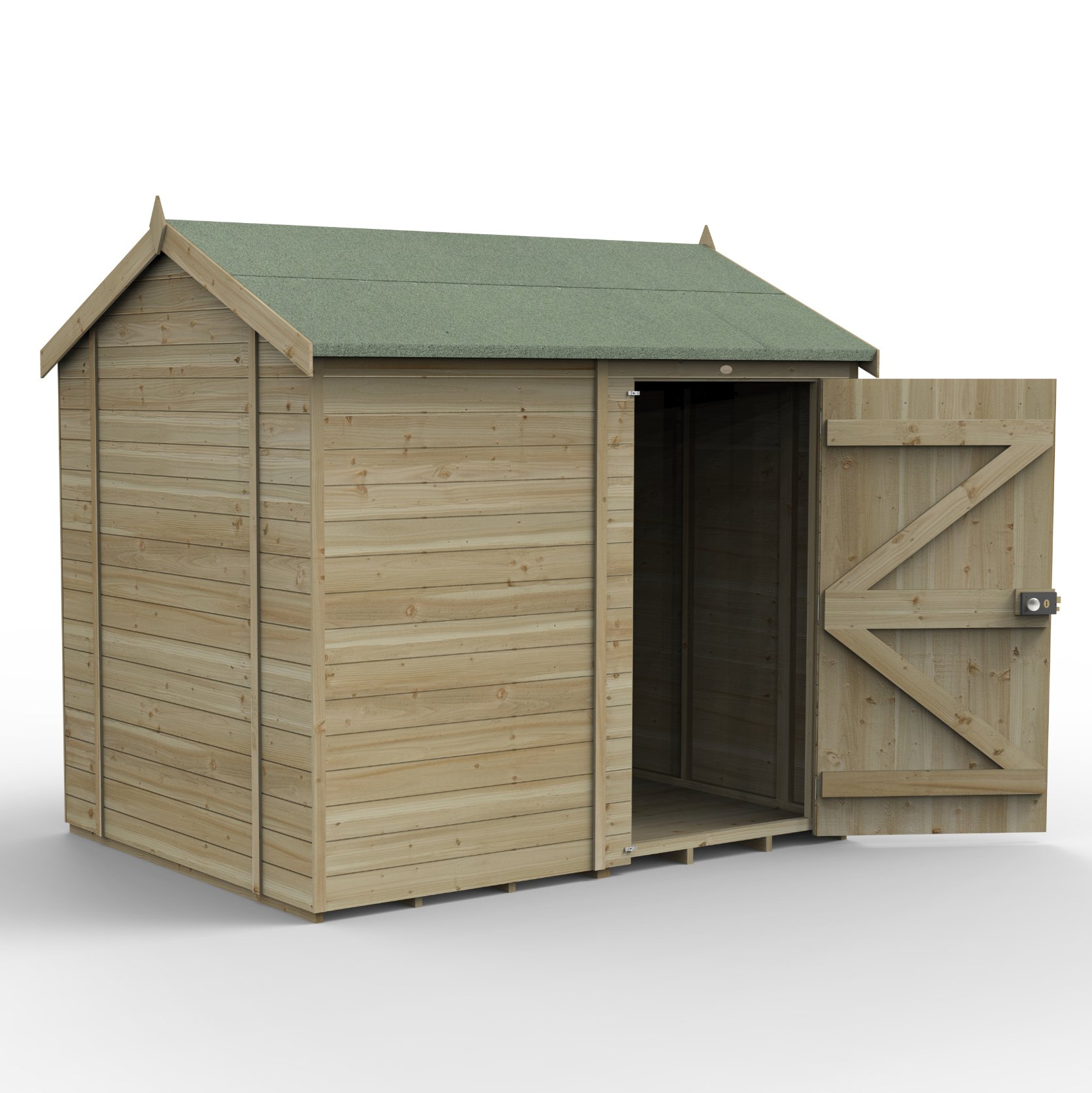 Forest Timberdale 8x6 Reverse Apex Shed - No Window (Installed) Price Comparisons | Compare The Build