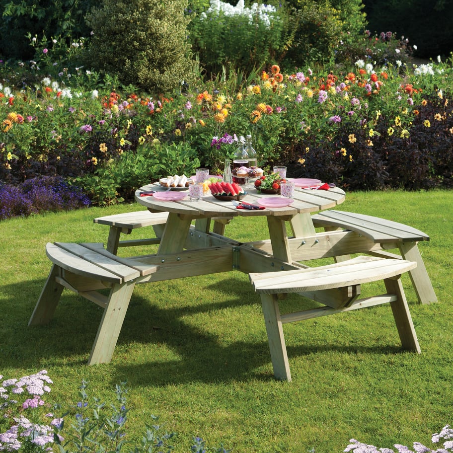 Rowlinson Round Picnic Table Price Comparisons | Compare The Build