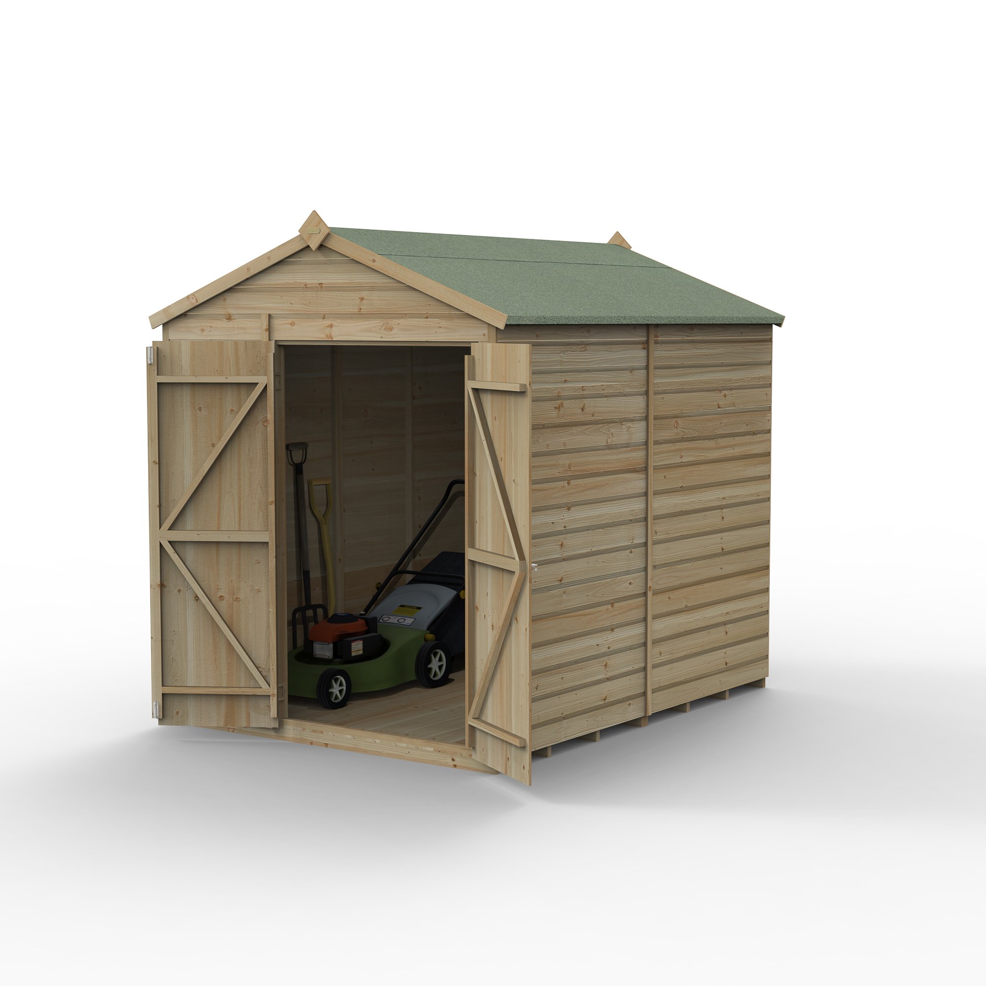 Forest Beckwood 6x8 Apex Shed - No Windows - Double Door Price Comparisons | Compare The Build