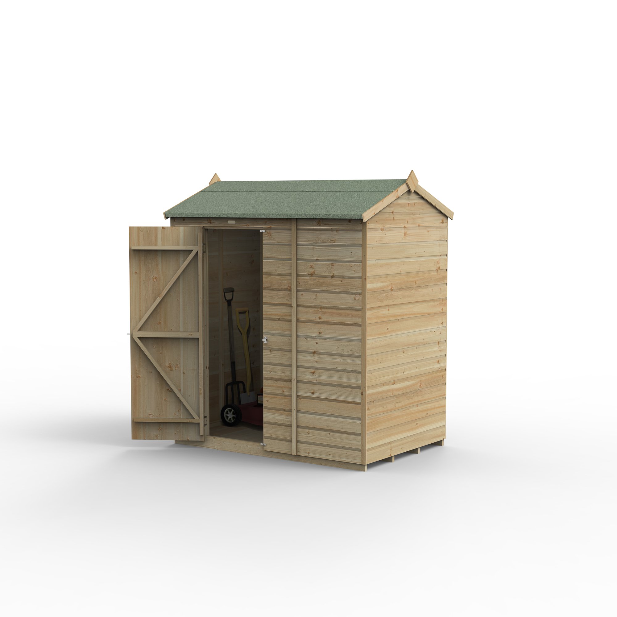 Forest Beckwood 6x4 Reverse Apex Shed - No Windows Price Comparisons | Compare The Build