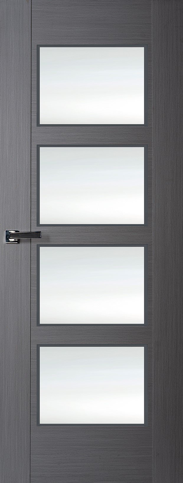 Finewood Zamora 4 Light Fully Finished Grey Internal Door White Laminated Glass 1981x686x35mm (ILGZAM4LWL23) Price Comparisons | Compare The Build