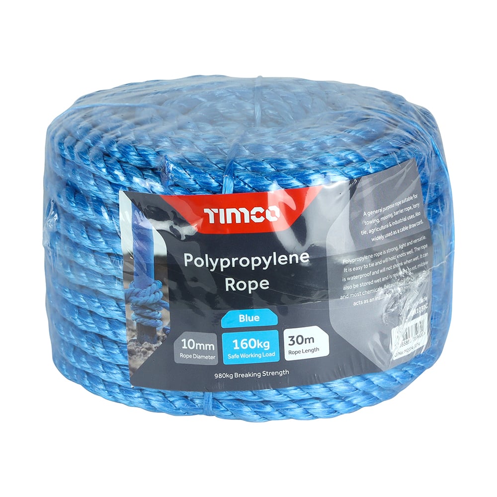 Veto 10mmx30m BR1030C Blue Polypropylene Rope - Coil Price Comparisons | Compare The Build