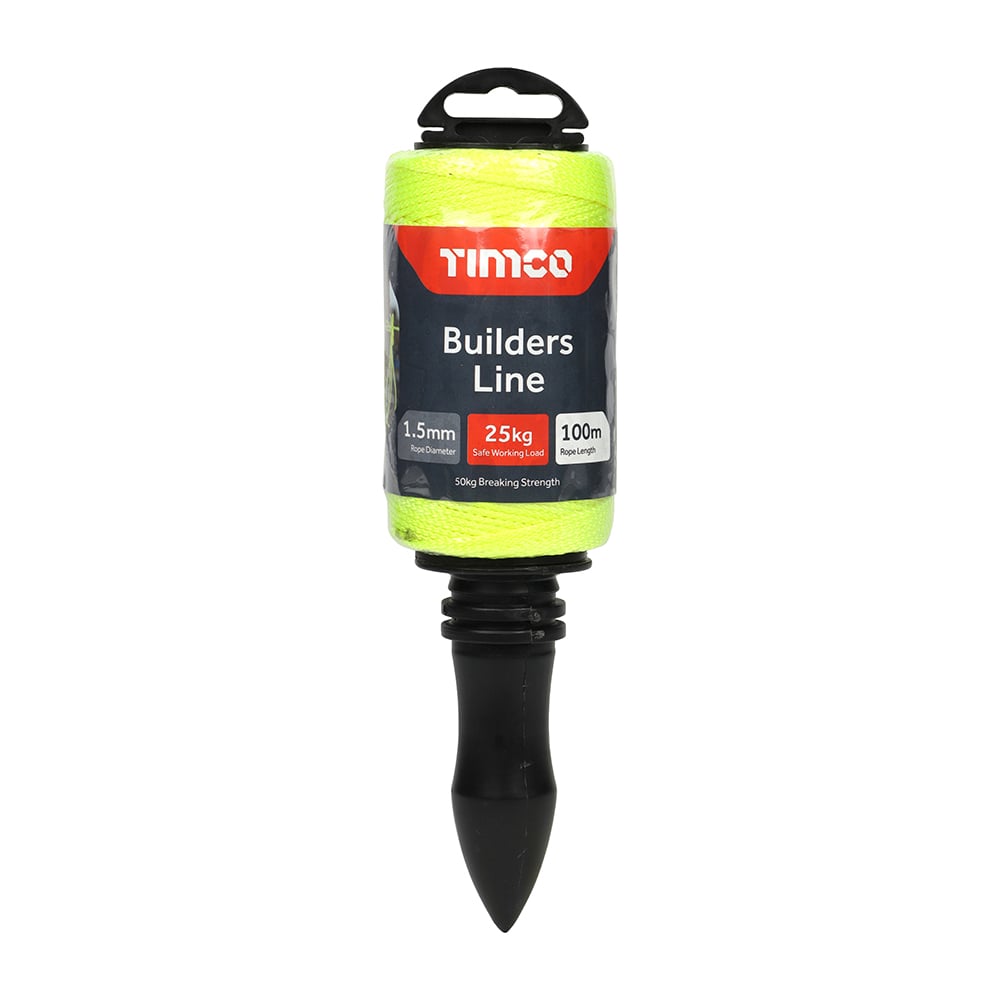 TIMco YBL100W 1.5mmx100m Nylon Brick Line - Winder - Yellow (1) Price Comparisons | Compare The Build