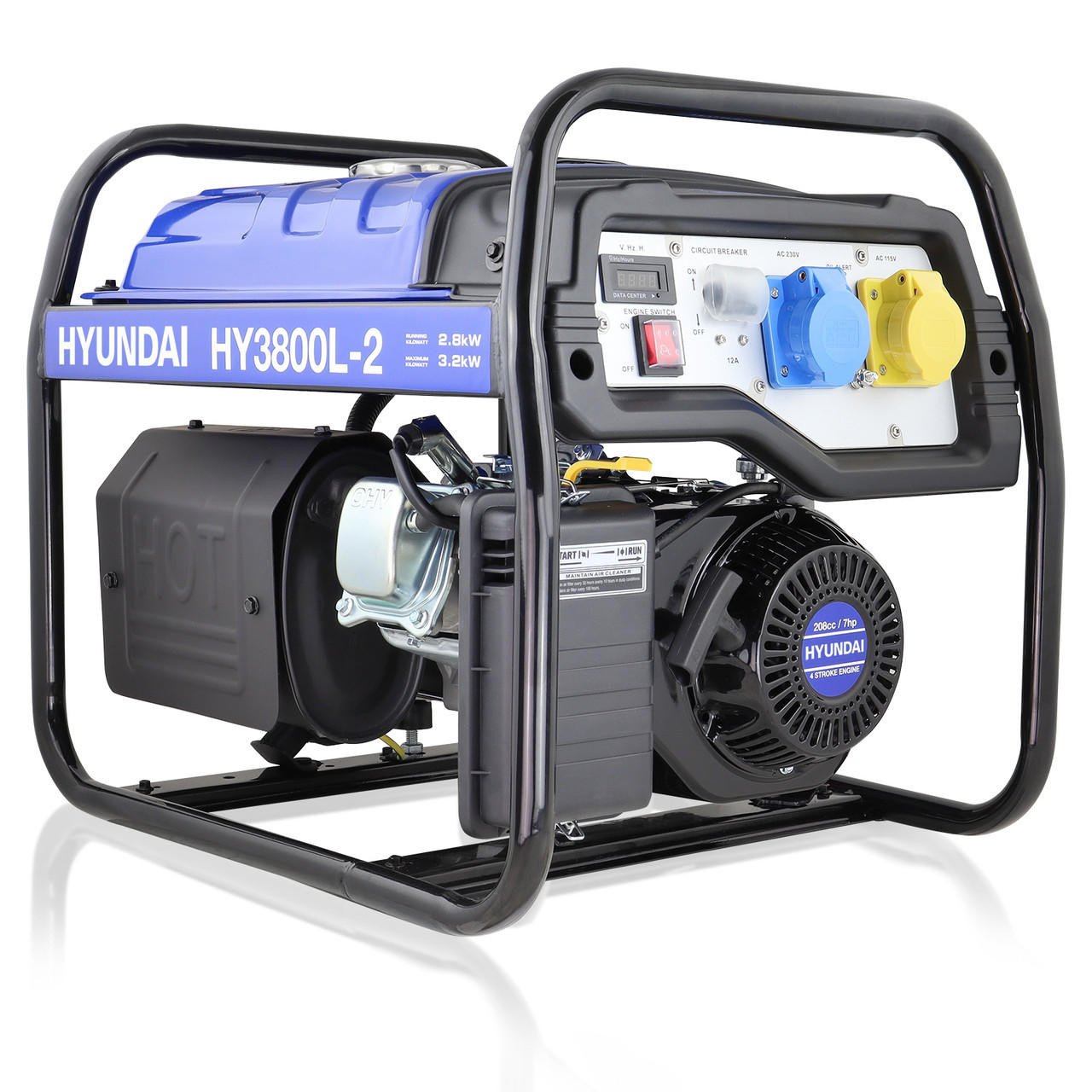 Hyundai 3.2kW Recoil Start Site Petrol Generator Price Comparisons | Compare The Build