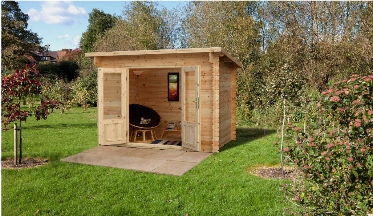 Harwood 3.0m x 2.0m Log Cabin - Pent Roof, 24kg Felt no Underlay FSC® certified (Installed) Price Comparisons | Compare The Build