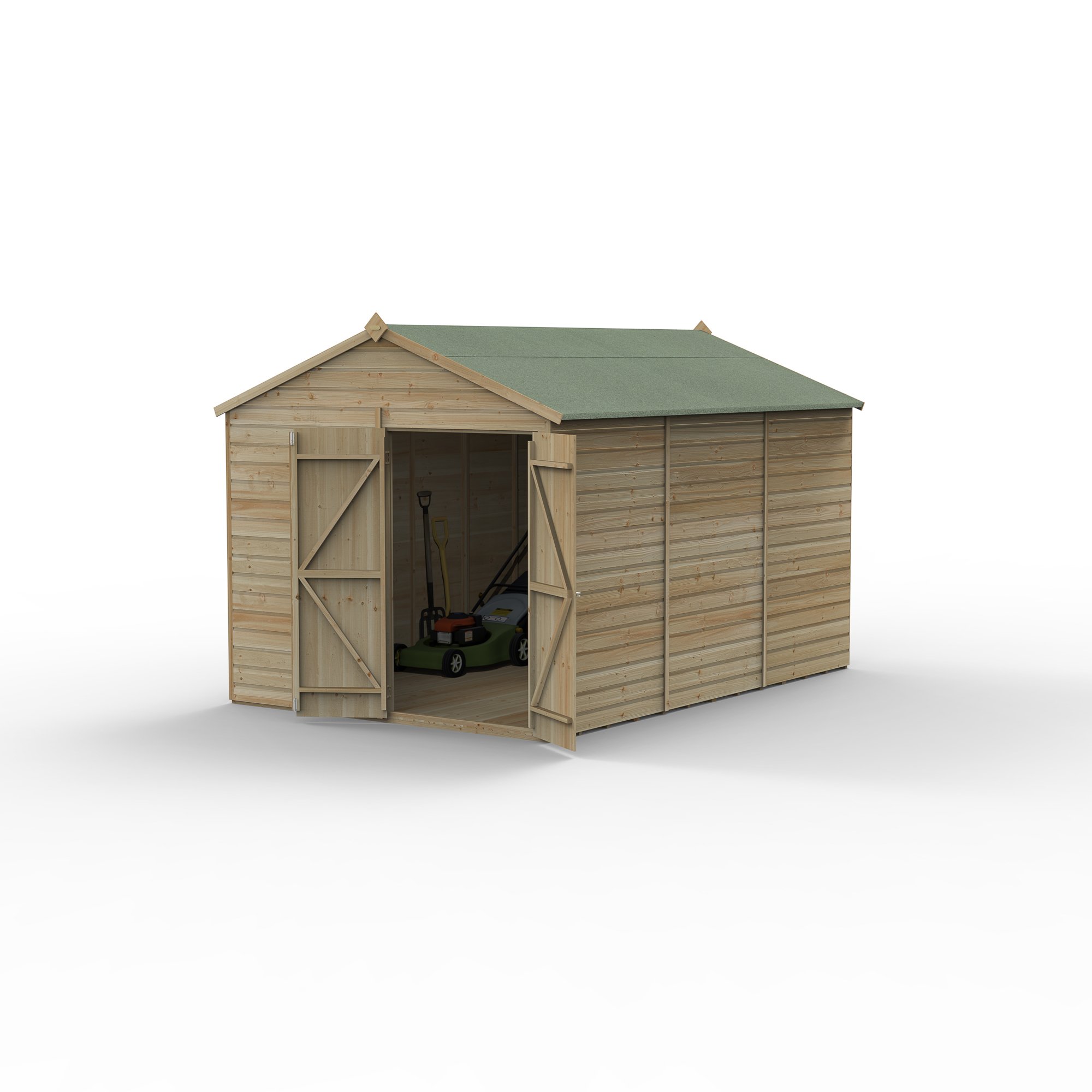 Forest Beckwood 8x12 Apex Shed - No Windows - Double Door (Installed) Price Comparisons | Compare The Build