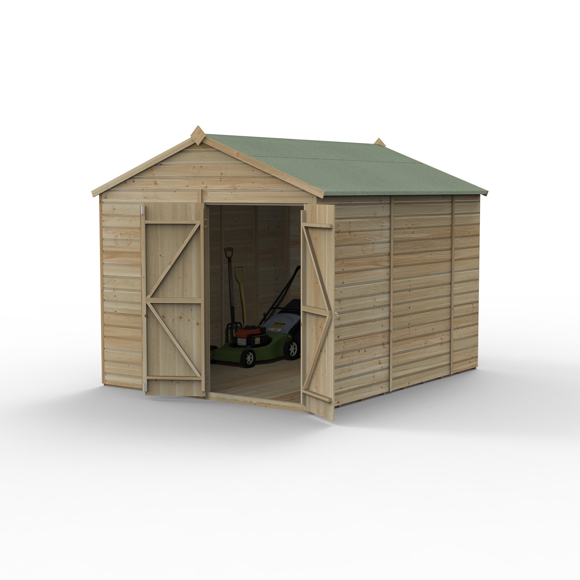 Forest Beckwood 8x10 Apex Shed - No Windows - Double Door Price Comparisons | Compare The Build