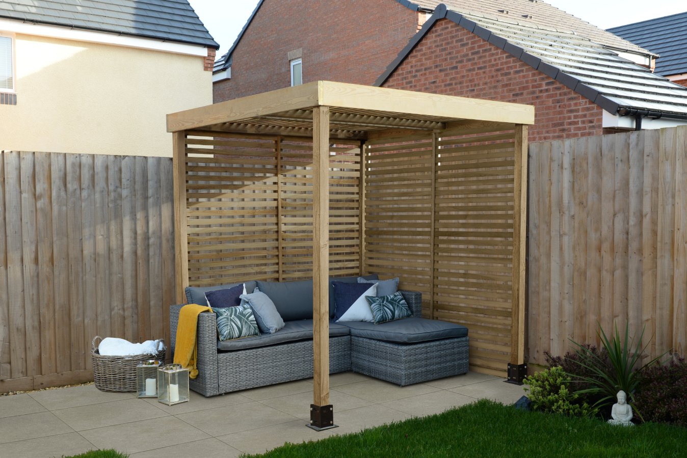 Modular Pergola with 2 Side Panel Packs FSC® certified Price Comparisons | Compare The Build