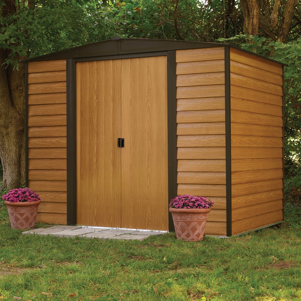 Rowlinson 8x6 Woodvale Metal Apex Shed With Floor & Assembly Price Comparisons | Compare The Build