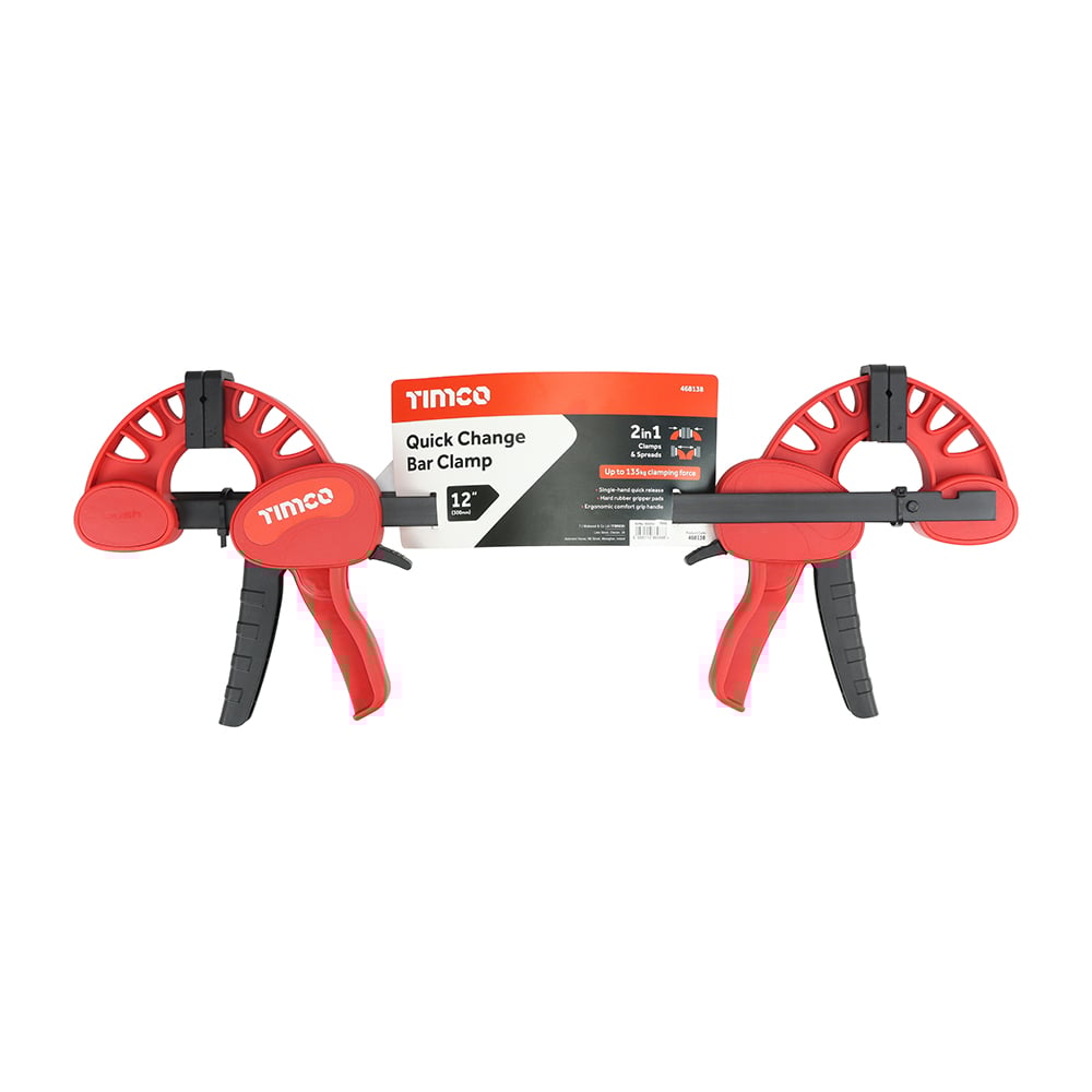 TIMco 468138 Quick Change Bar Clamp 12" 2 PCS Price Comparisons | Compare The Build