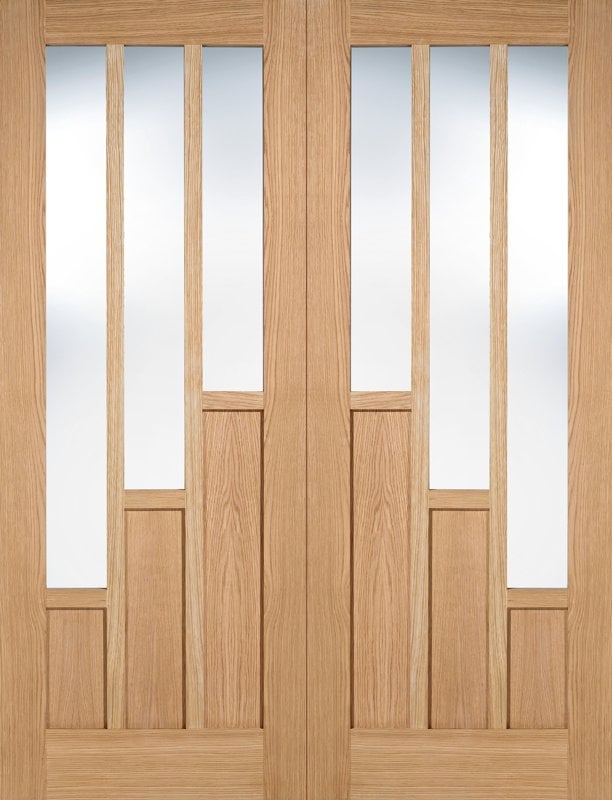 LPD Coventry Glazed Internal Pair Oak 1981x1168x40mm Price Comparisons | Compare The Build