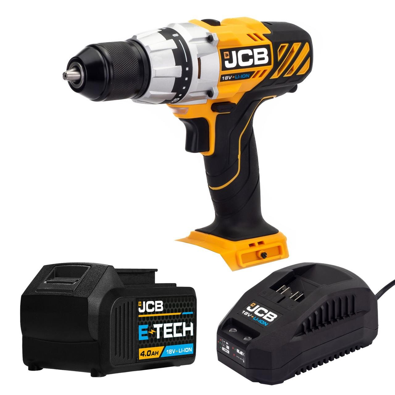 JCB 18V Brushless Drill Driver with 4.0Ah Lithium-ion Battery and 2.4A Charger Price Comparisons | Compare The Build