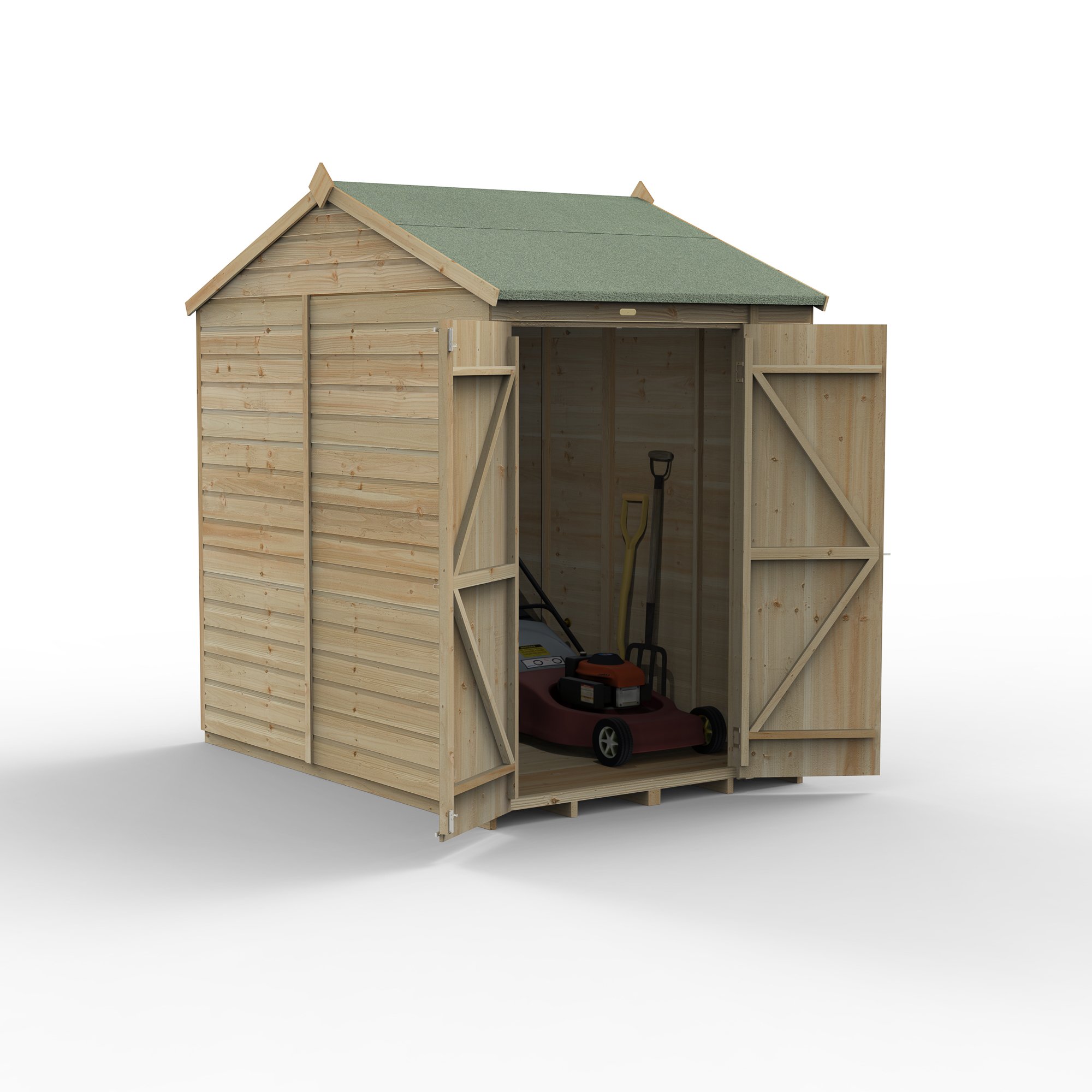 Forest Beckwood 5x7 Reverse Apex Shed - No Windows - Double Door Price Comparisons | Compare The Build