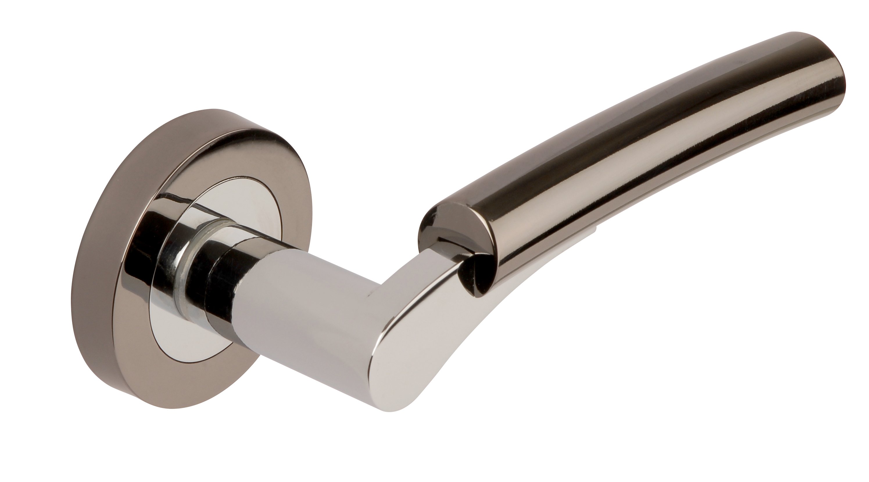 Ultimo Lever on Round Rose Passage Set - Boxed - Polished Chrome Plated/Black Nickel Price Comparisons | Compare The Build