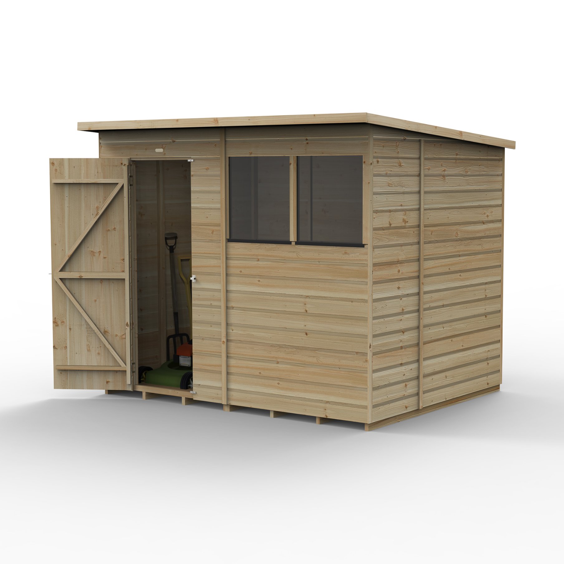 Forest Beckwood 8x6 Pent Shed - 2 Windows (Installed) Price Comparisons | Compare The Build