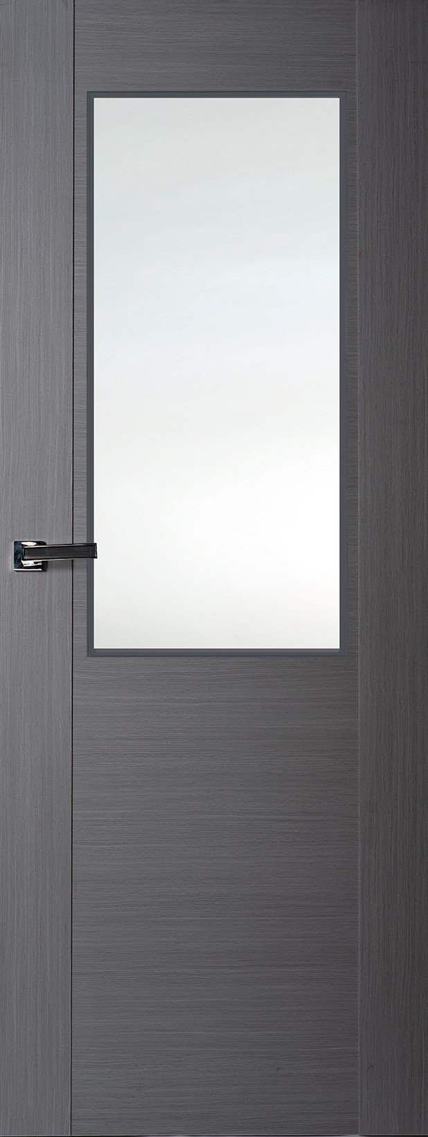 Finewood Zamora Half Light Fully Finished Grey Internal Door Clear Laminated Glass 1981x686x35mm (ILGZAMHLCF23) Price Comparisons | Compare The Build