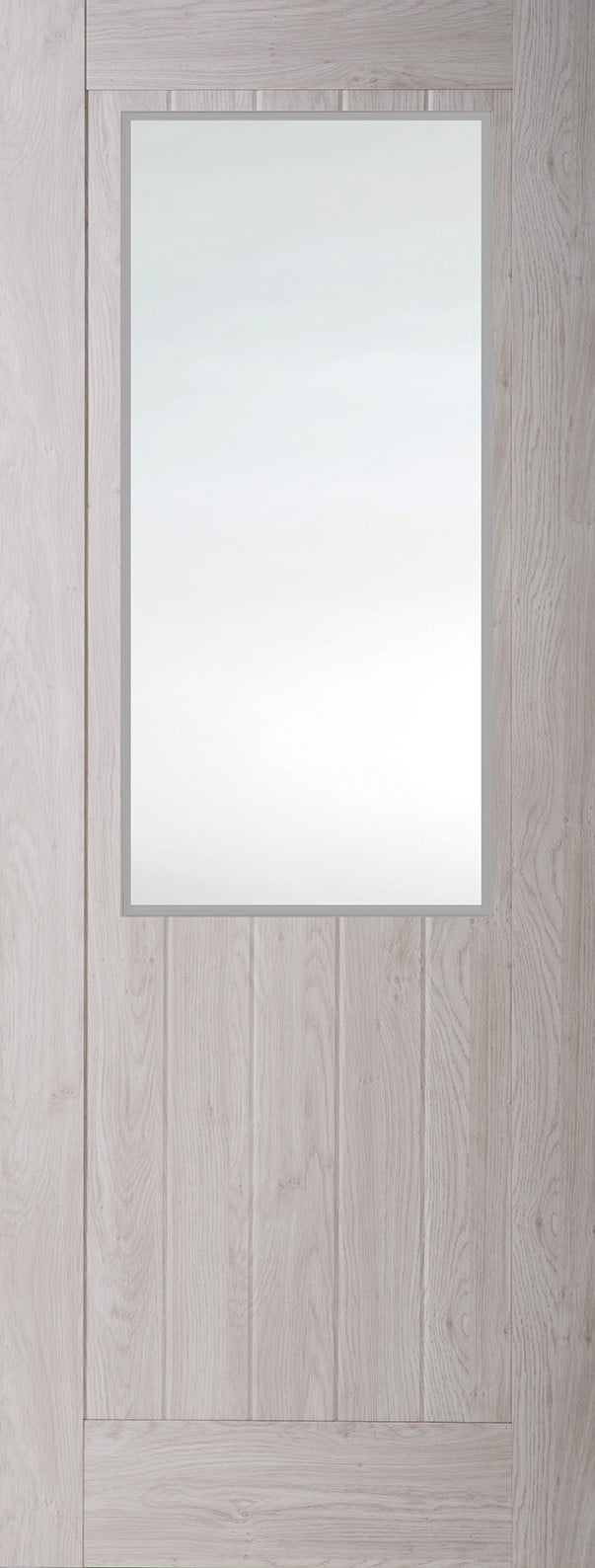 Finewood Mexicano Half Light Fully Finished Smokey Grey Internal Door White Laminated Glass 1981x838x35mm (ILGMEXHLWL29) Price Comparisons | Compare The Build