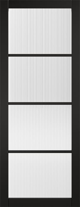 LPD Soho Internal Black Reeded Glazed 2040x826x40mm | Compare The Build