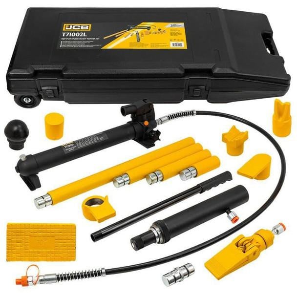 JCB 10 Tonne Portable Hydraulic Jack Auto Body Repair Kit with Storage Case Price Comparisons | Compare The Build