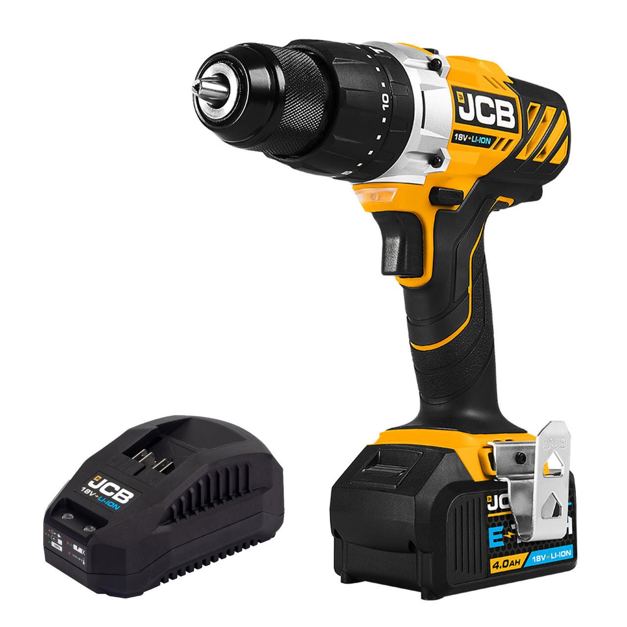 JCB 18V Combi Drill 1x 4.0Ah Lithium-Ion Battery and 2.4A charger Price Comparisons | Compare The Build