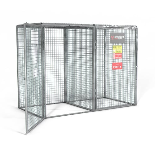 Armorgard Gorilla Gas Cage GGC66 double compartment modular gas cage 2400x1275x1830mm (GGC66) Price Comparisons | Compare The Build