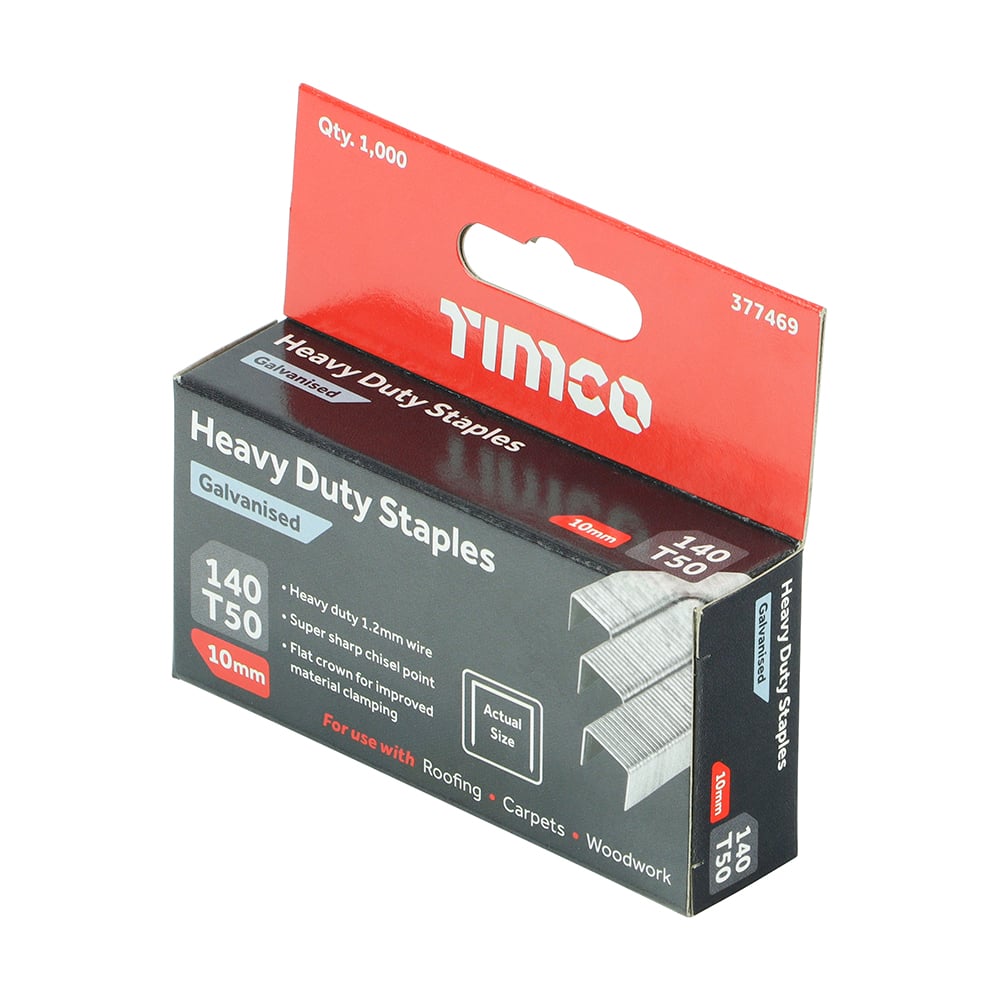 TIMco 377469 10mm  Firmahold Staples Heavy Duty Chisel Point - Galvanised (1000/Pack) Price Comparisons | Compare The Build