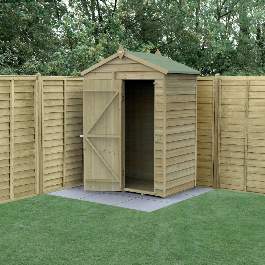 Forest 5x3 4Life Overlap Apex Shed - No Window (Installed) | Compare The Build