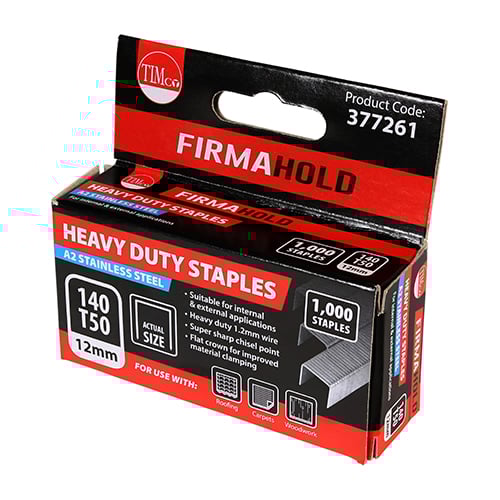 Firmahold 377761 8mm Staples Heavy Duty Chisel Point - Stainless Steel (1000/Pack) Price Comparisons | Compare The Build
