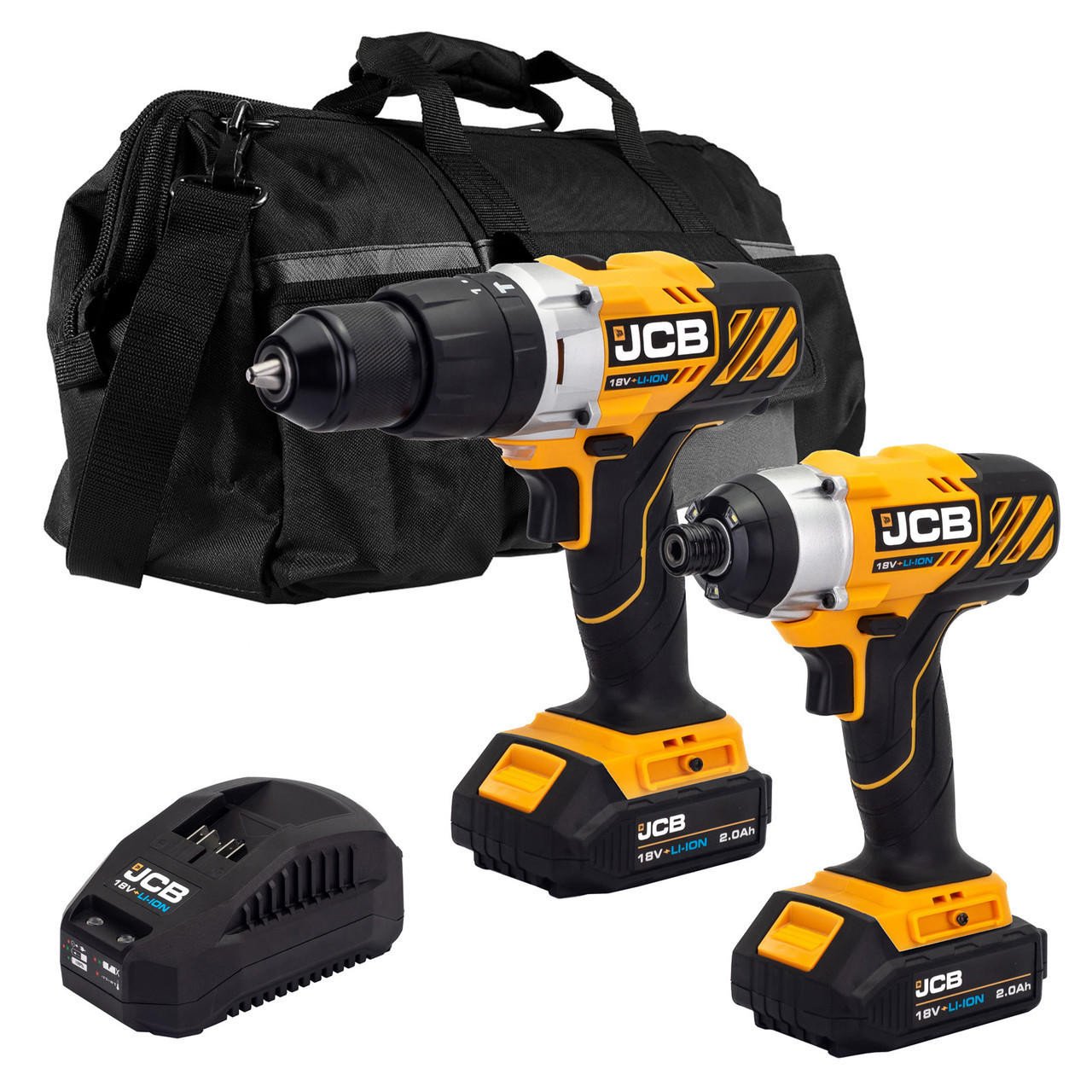 JCB 18V Twinpack 2x 2.0Ah Lithium-Ion Batteries In 20" Kit Bag 2 Price Comparisons | Compare The Build