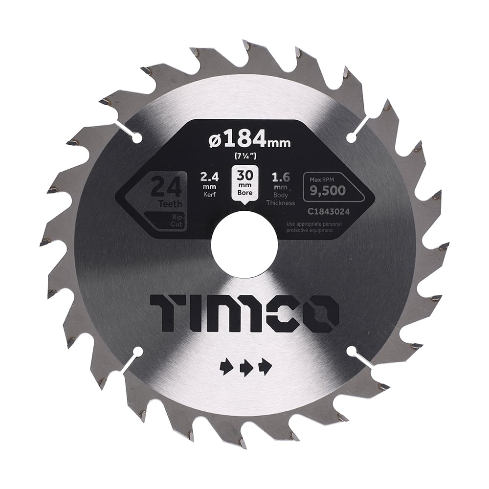 Timco C1843024 TCT Circular Saw Blade General Purpose 184x30x24T Price Comparisons | Compare The Build