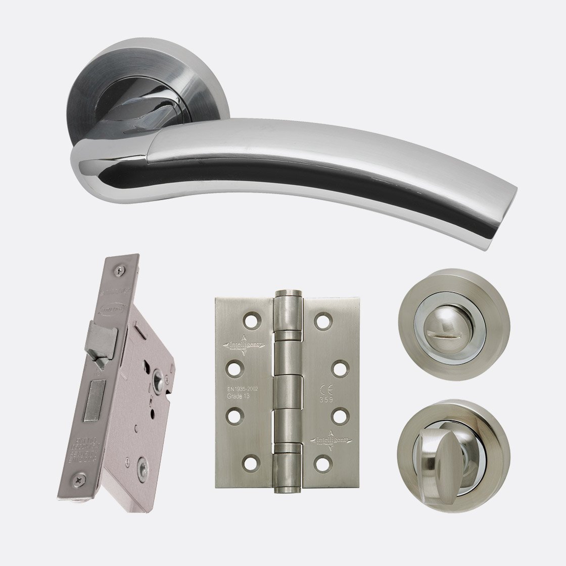 LPD Ironmongery Jupiter Privacy Handle Hardware Pack 214x208x68mm | Compare The Build