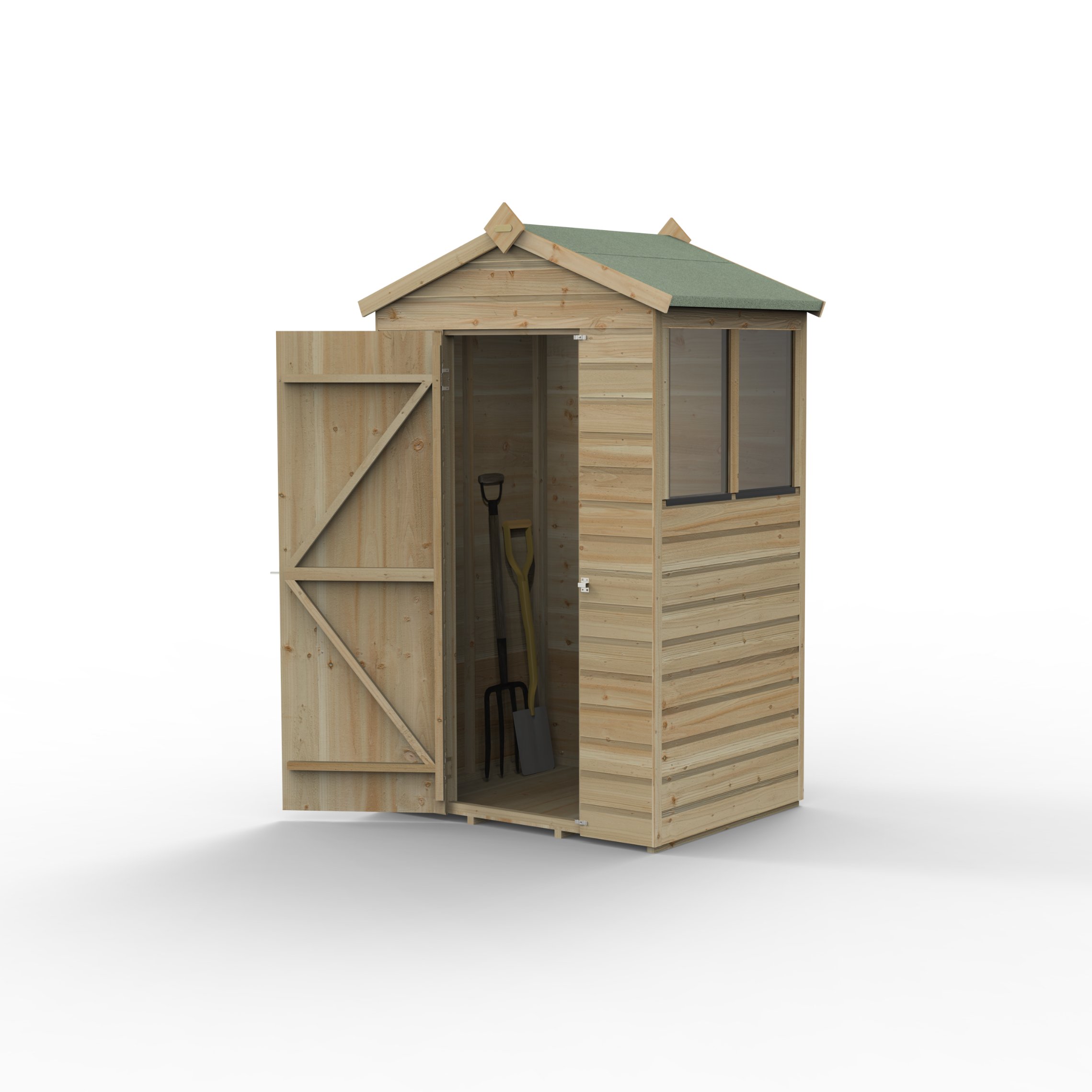 Forest Beckwood 4x3 Apex Shed - 2 Windows (Installed) Price Comparisons | Compare The Build