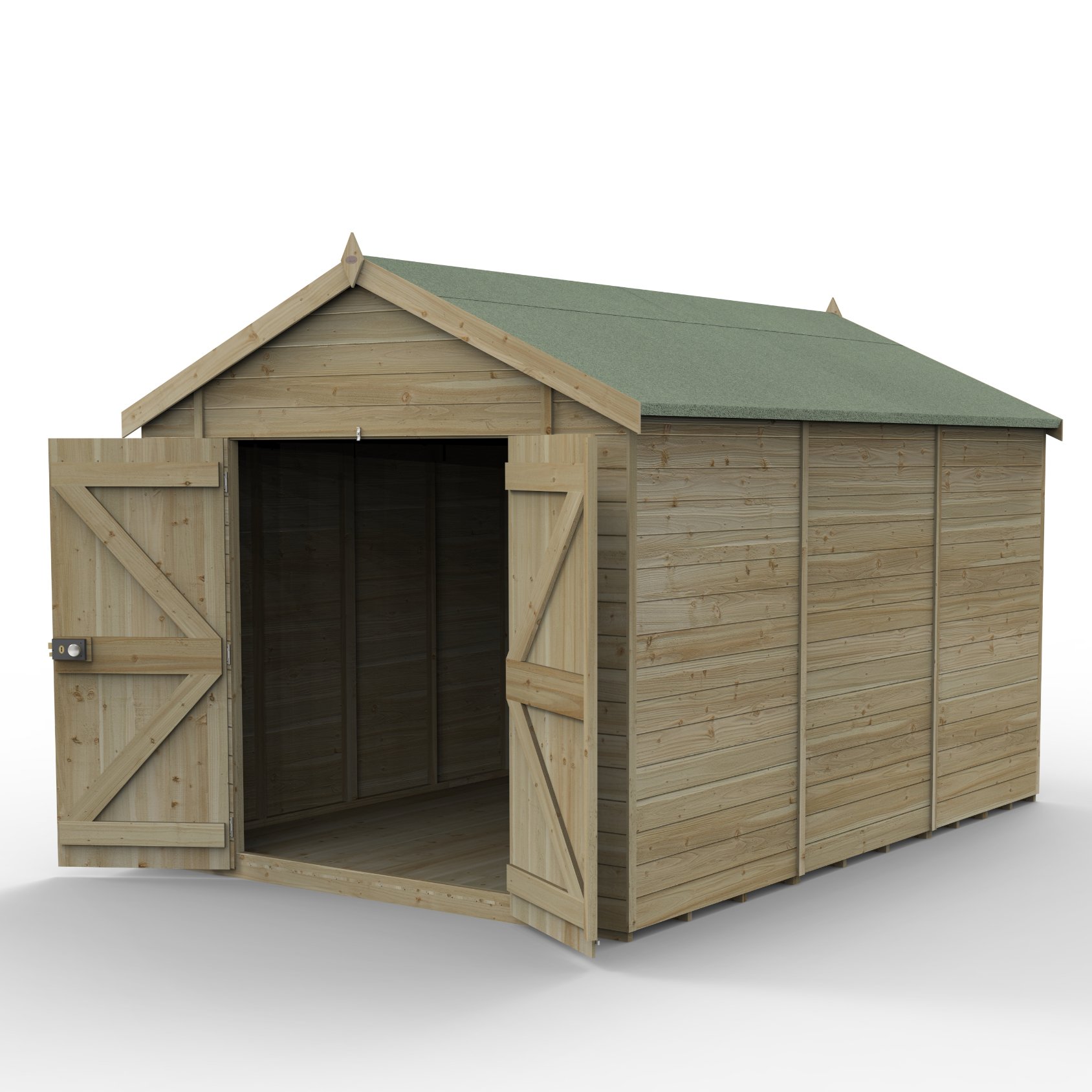 Forest Timberdale 12x8  Apex Shed - No Window - Double Door Price Comparisons | Compare The Build