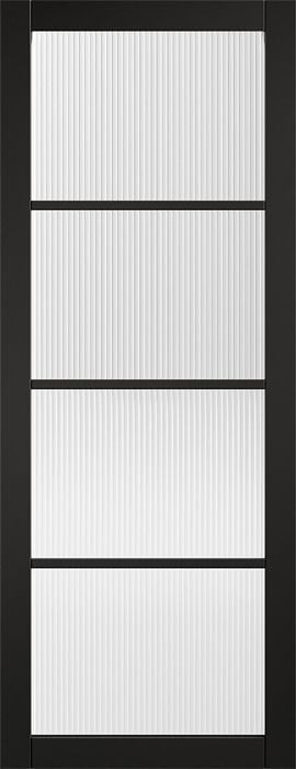 Internal Black Soho Reeded Glazed – Modern Pre-finished Door with ...