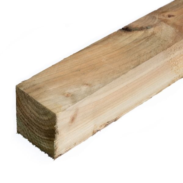 150x150x3000mm Softwood Sawn Square End Fence Post Treated