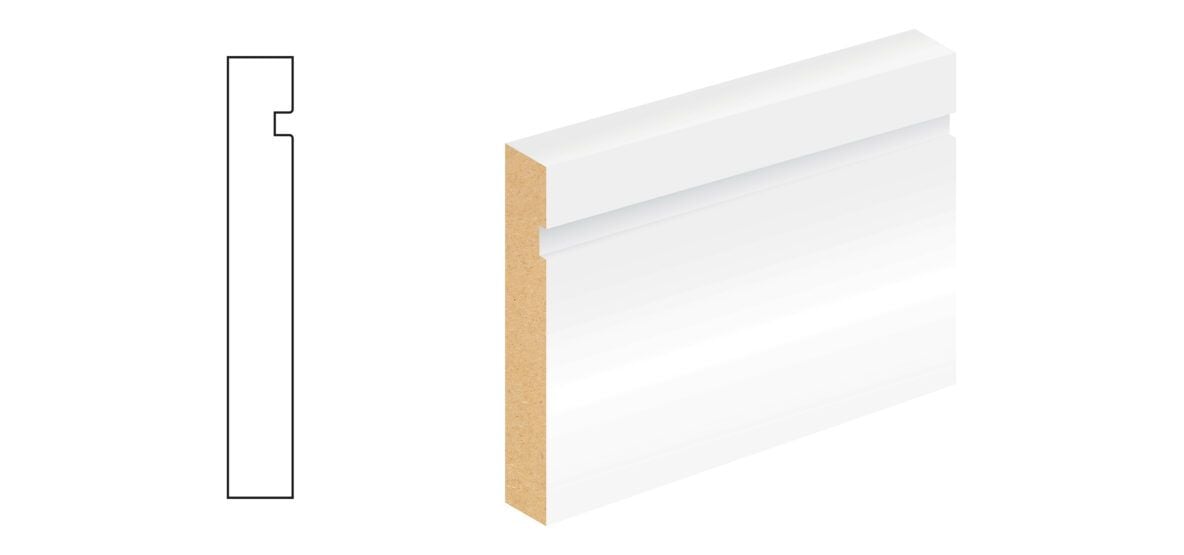 18x119mm White Primed MDF with 10x4 Groove (Profile SP600) - Durable ...