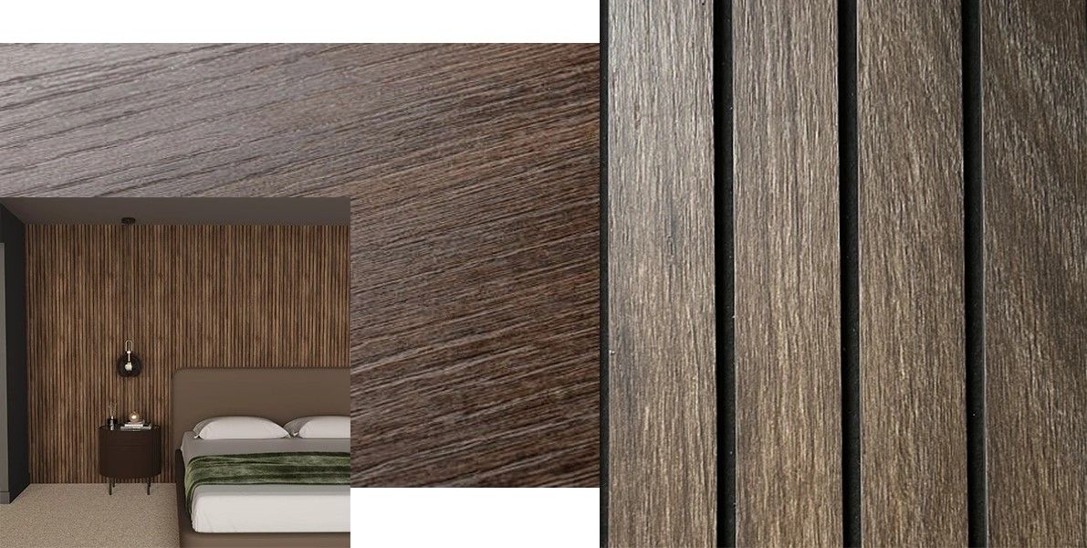 DecorTek Chocolate Oak Decorative Wall Panel - 2440x595x10mm | MGM