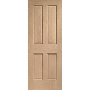 XL Joinery Victorian 4 Panel Unfinished Oak Internal Door 2040x826x40mm (INTOVIC826)