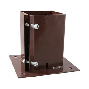 TIMco BDB100 100mm Bolt Down Shoe - Bolt Secure - Oxide Red
