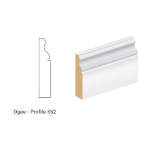 18x119mm White Primed MDF Ogee (Profile 352)