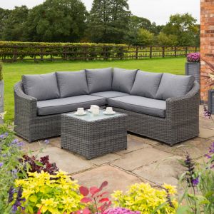 Rowlinson Bunbury Corner 2-Peice Set Grey Weave