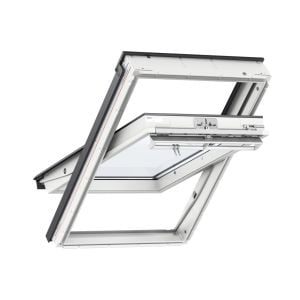 VELUX GGU CK04 0070 White Polyurethane Centre Pivot Window 550x980mm 70Pane